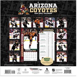 Arizona Coyotes 2024 Wall Calendar