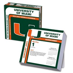 Miami Hurricanes 2024 Desk Calendar