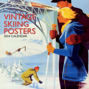 Vintage Skiing Posters 2024 Calendar