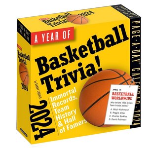 Basketball Trivia 2024 Desk Calendar
